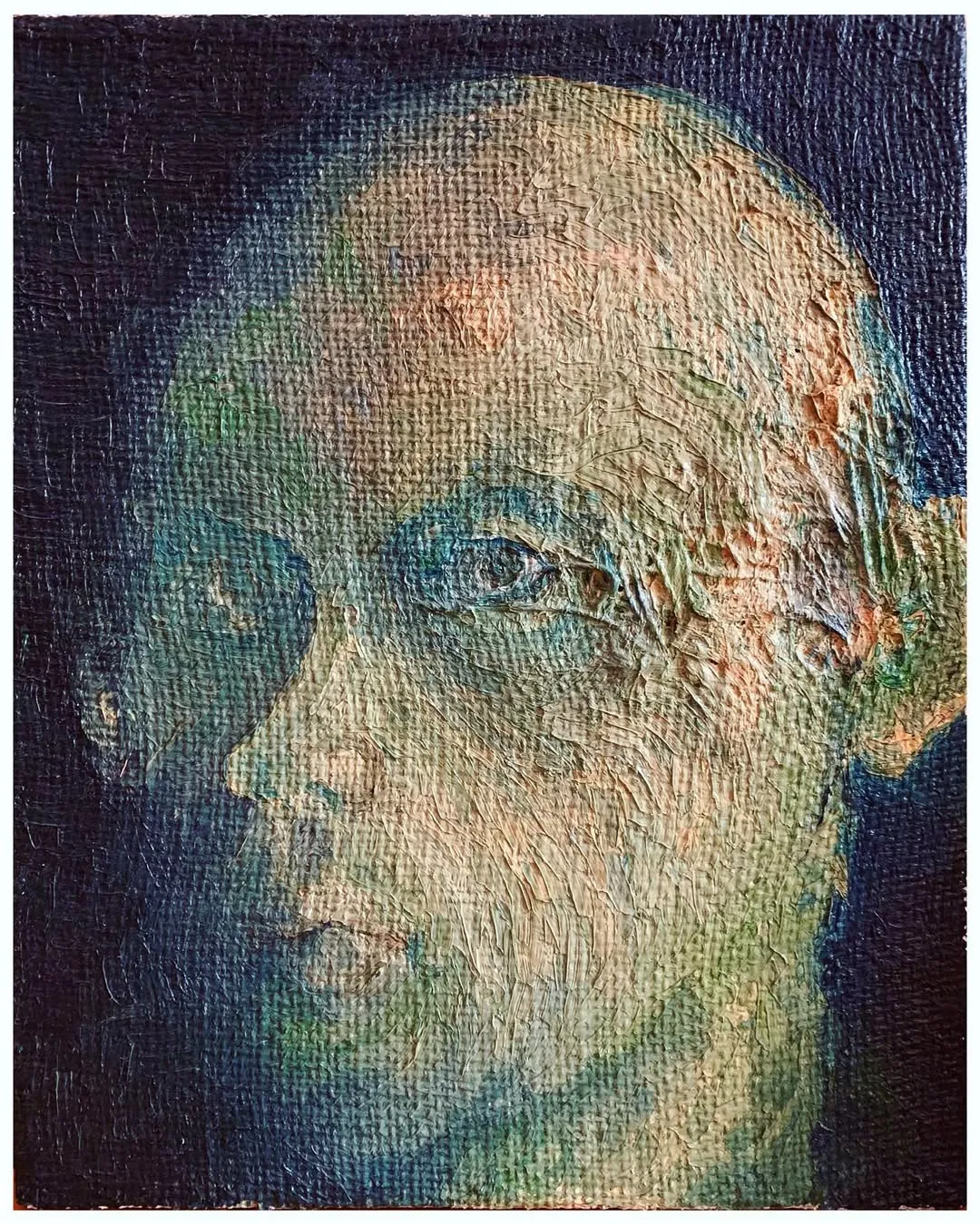 Oil on coffee's jute sack